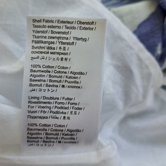 FARM RIO Sweet Rio Midi Dress Small Puff Sleeve Blue Tropical Graphic Print - Picture 13 of 13